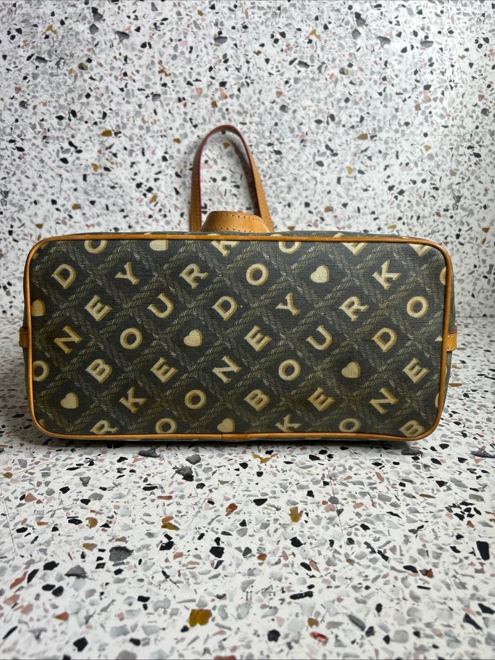 Dooney And Bourke East West Tote Y2K-era "Crossword" or "It" Collection - Picture 12 of 16